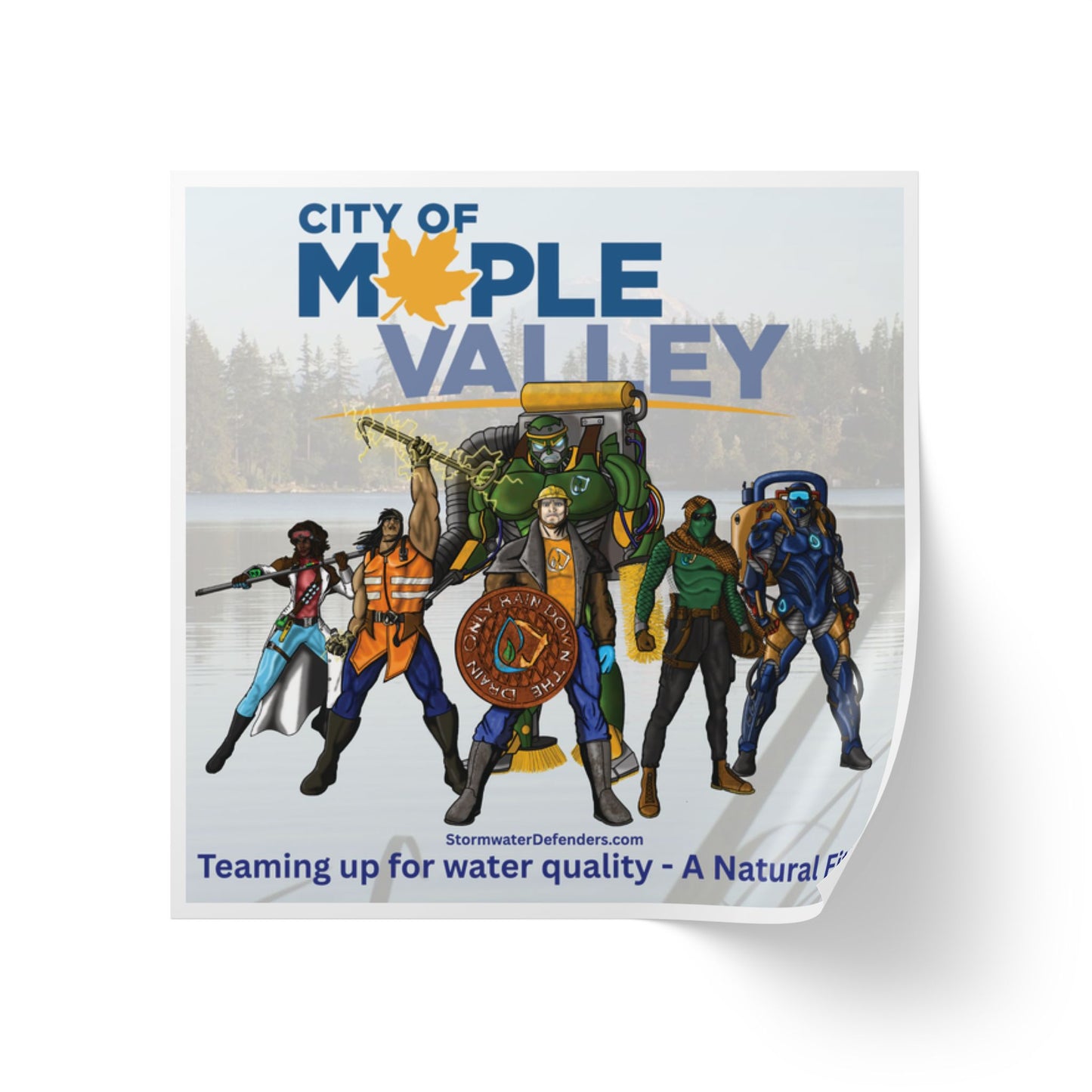 City of Maple Valley Stormwater Defenders (G) Sticker Roll