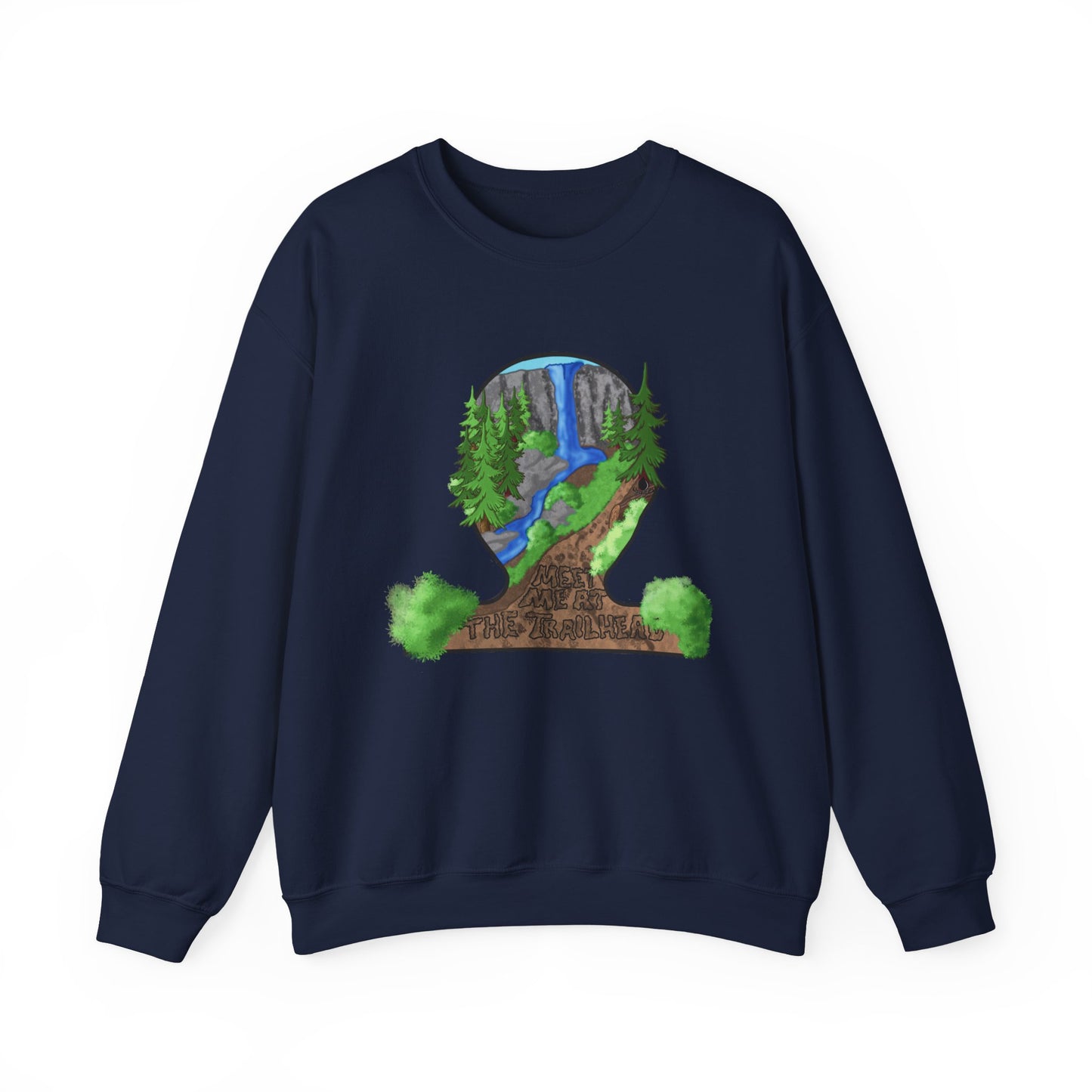 Meet Me at the Trailhead - Nature-Inspired Crewneck Sweatshirt DTG
