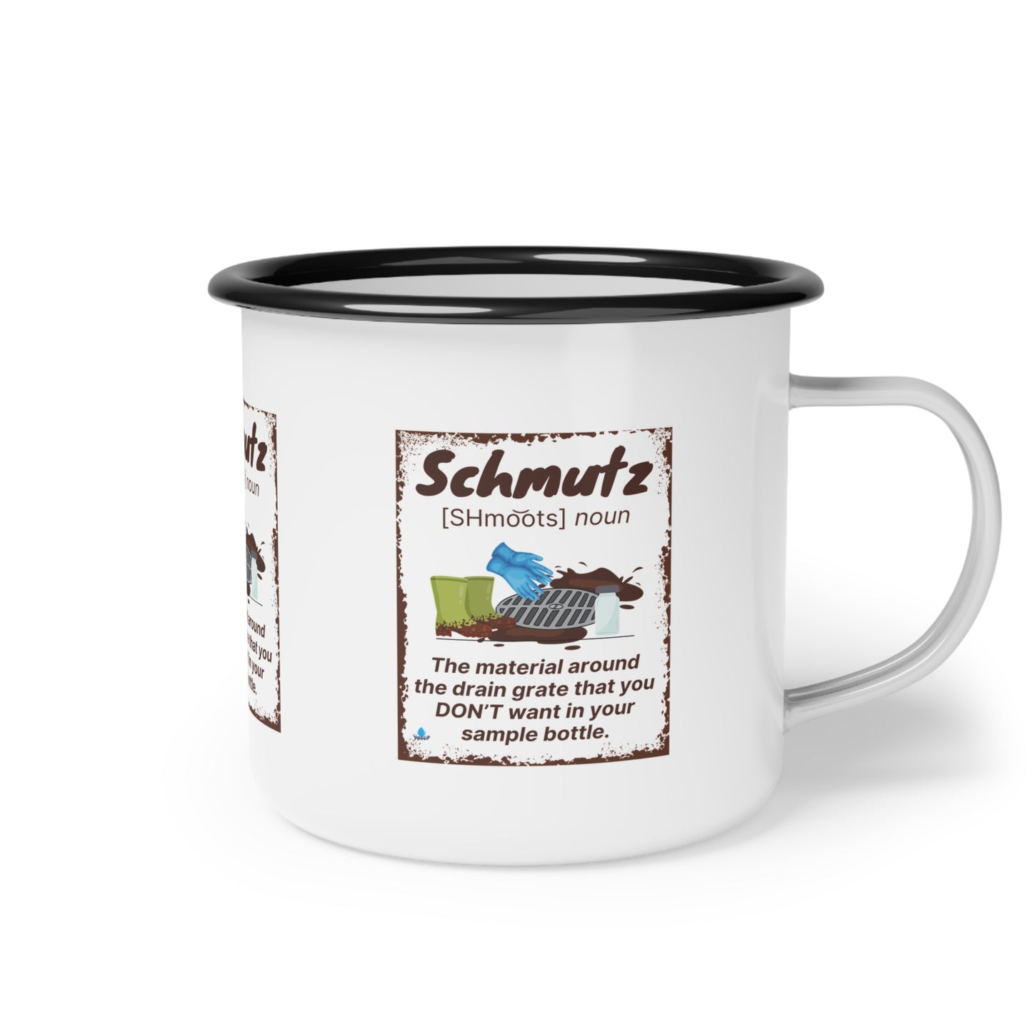 Schmutz - Enamel Camp Cup - Fun Definition Mug for Camping & Outdoor Lovers