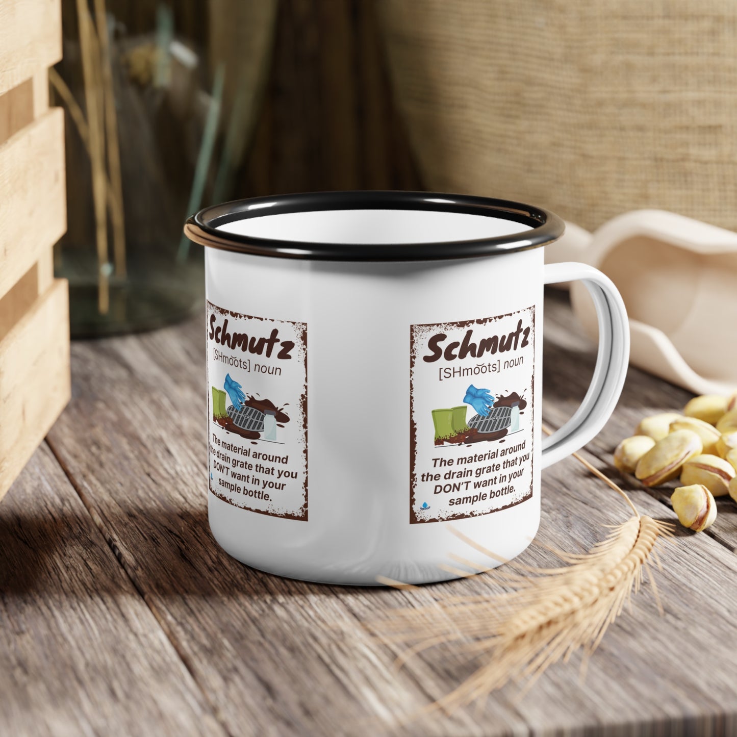 Schmutz - Enamel Camp Cup - Fun Definition Mug for Camping & Outdoor Lovers