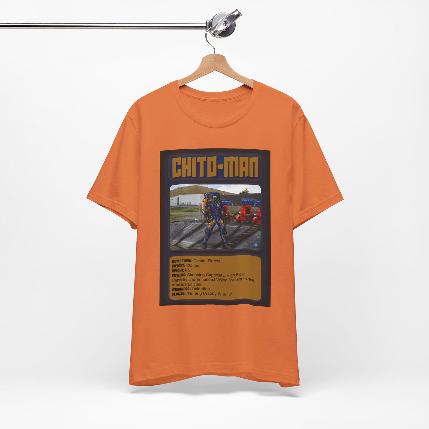 Chito-Man Trading Card Graphic Tee - Unisex Jersey Short Sleeve Shirt for Fans of Adventure and Training