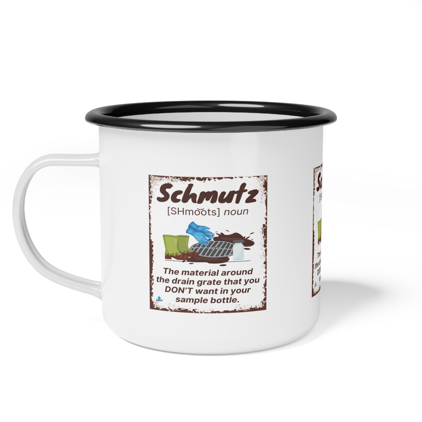 Schmutz - Enamel Camp Cup - Fun Definition Mug for Camping & Outdoor Lovers