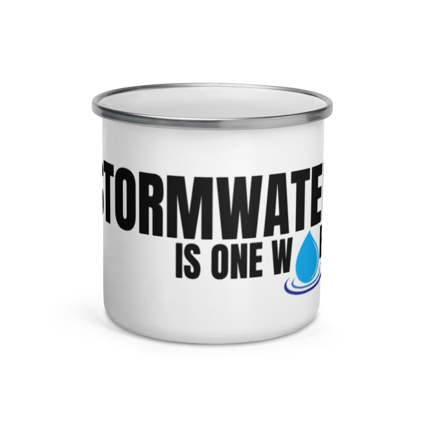 Stormwater is one Word (B) - Enamel Mug