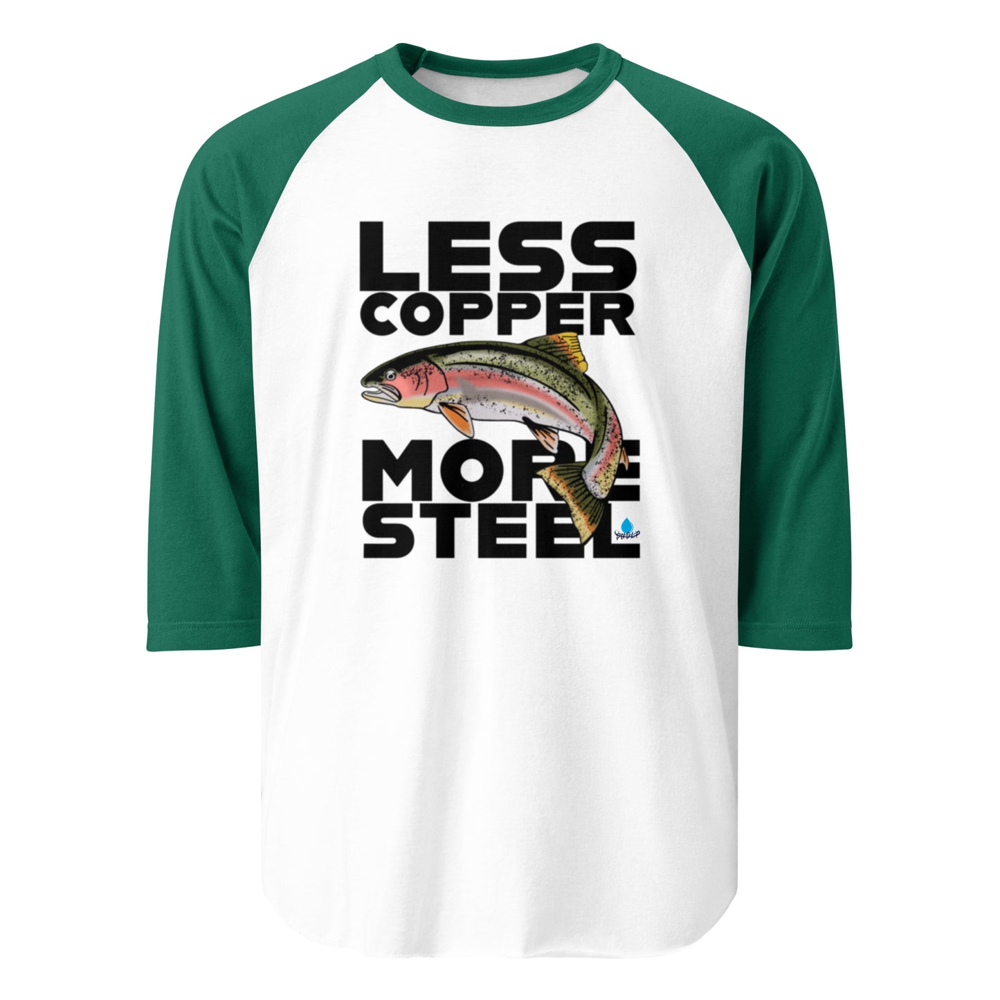 Less Copper More Steel - 3/4 sleeve raglan shirt