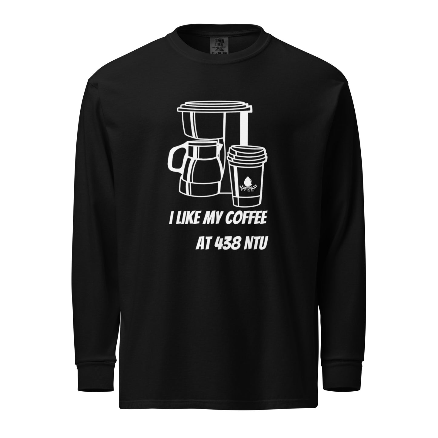Coffee at 438 NTU - Garment-dyed heavyweight long-sleeve shirt