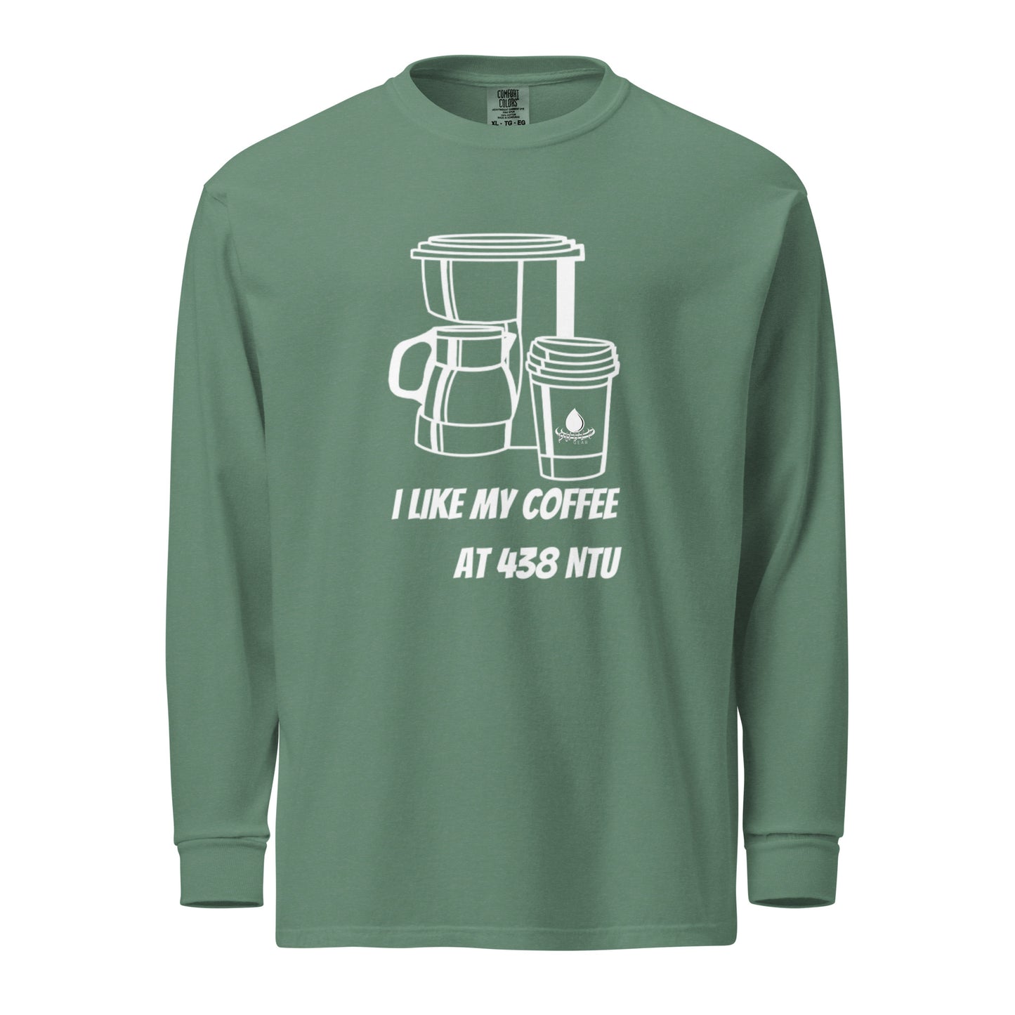 Coffee at 438 NTU - Garment-dyed heavyweight long-sleeve shirt