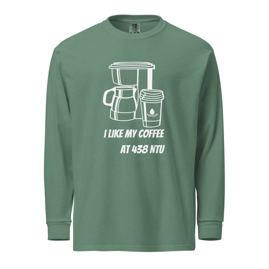 Coffee at 438 NTU - Garment-dyed heavyweight long-sleeve shirt