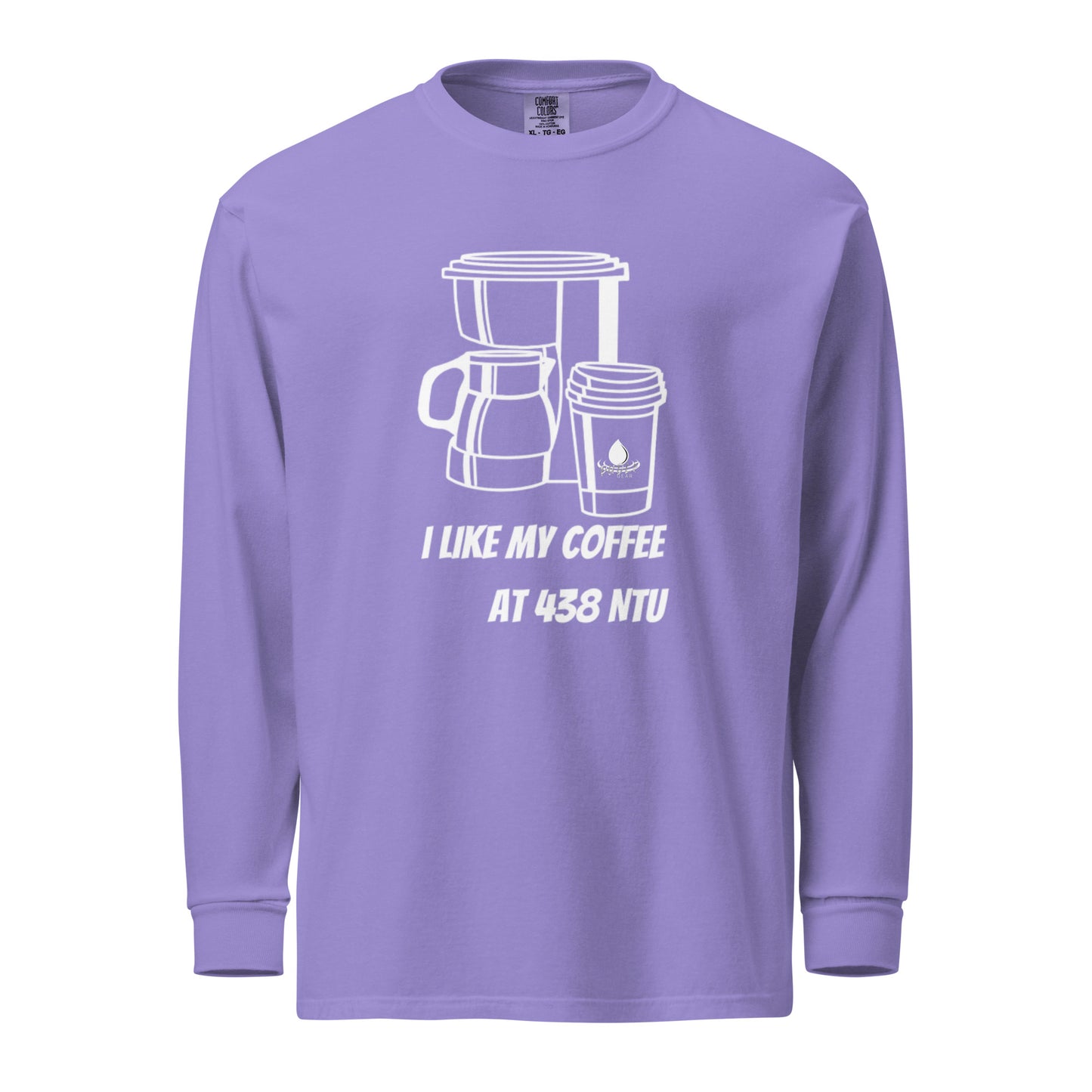 Coffee at 438 NTU - Garment-dyed heavyweight long-sleeve shirt