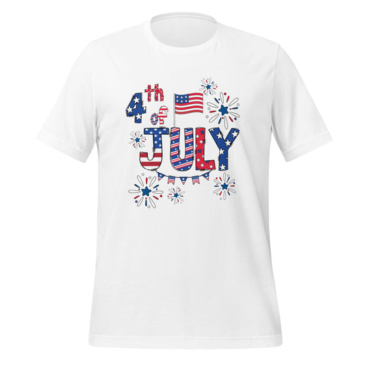 4th of July: Multi 4th - Unisex t-shirt