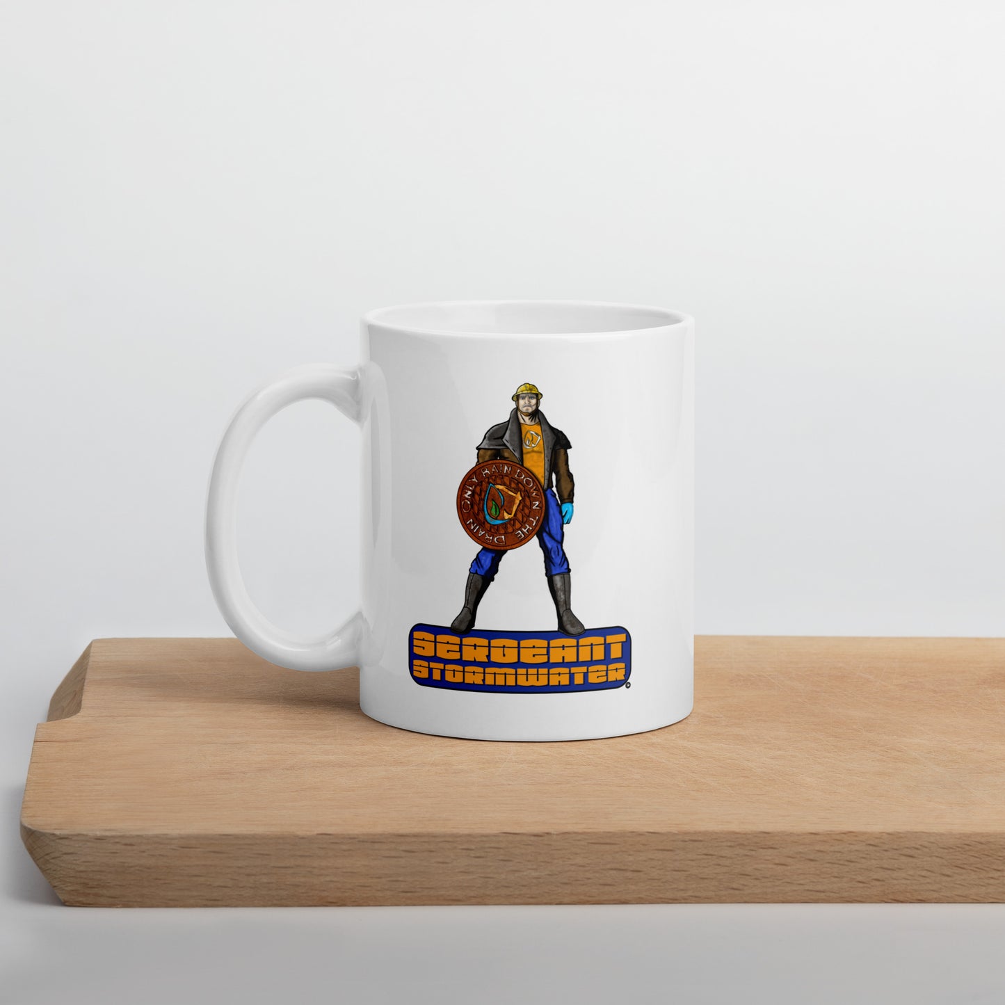 Stormwater Defenders: Sergeant Stormwater - White glossy mug