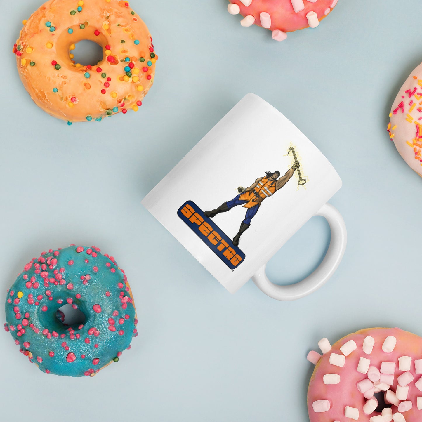 Stormwater Defenders: Spectro - White glossy mug