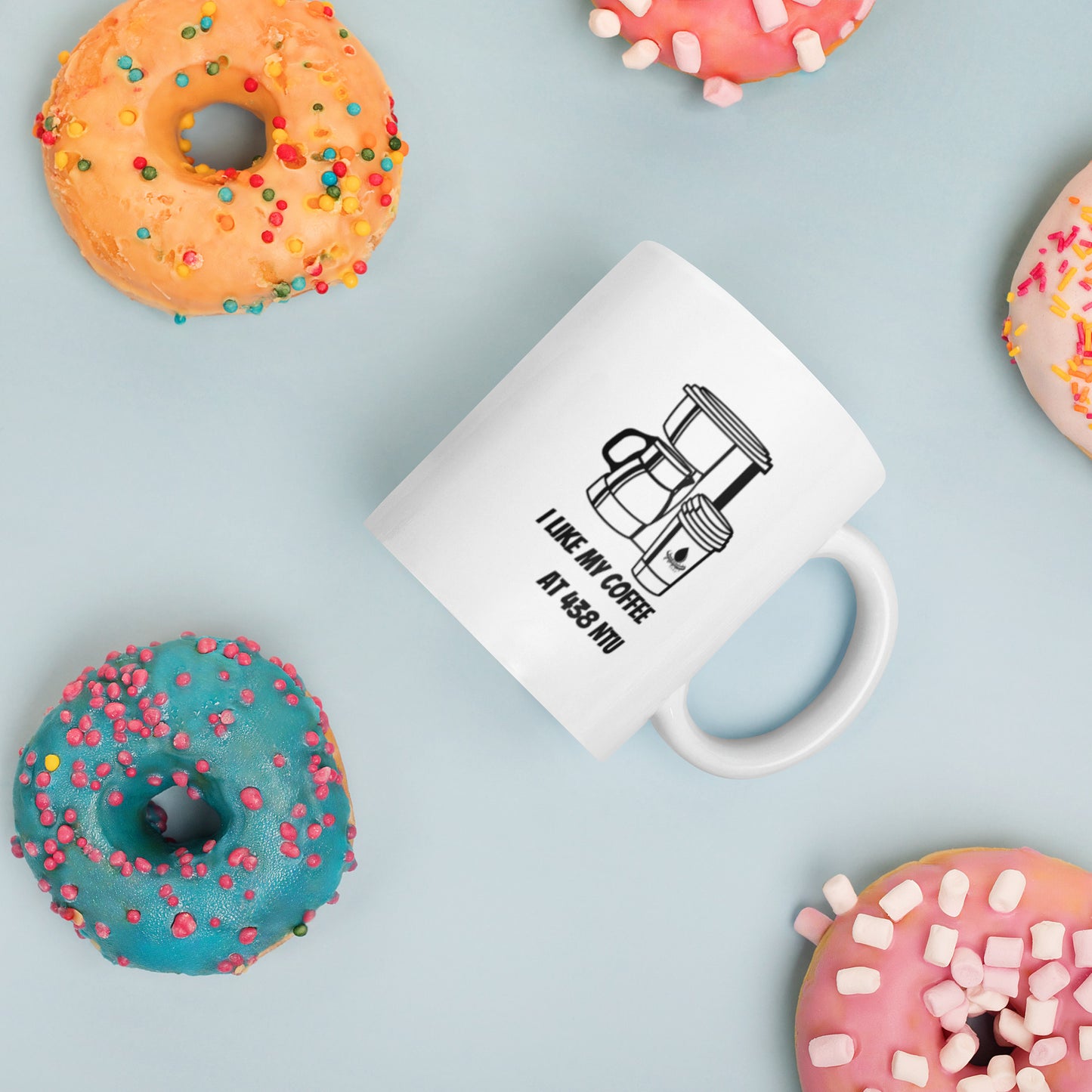Coffee at 438 NTU - White glossy mug