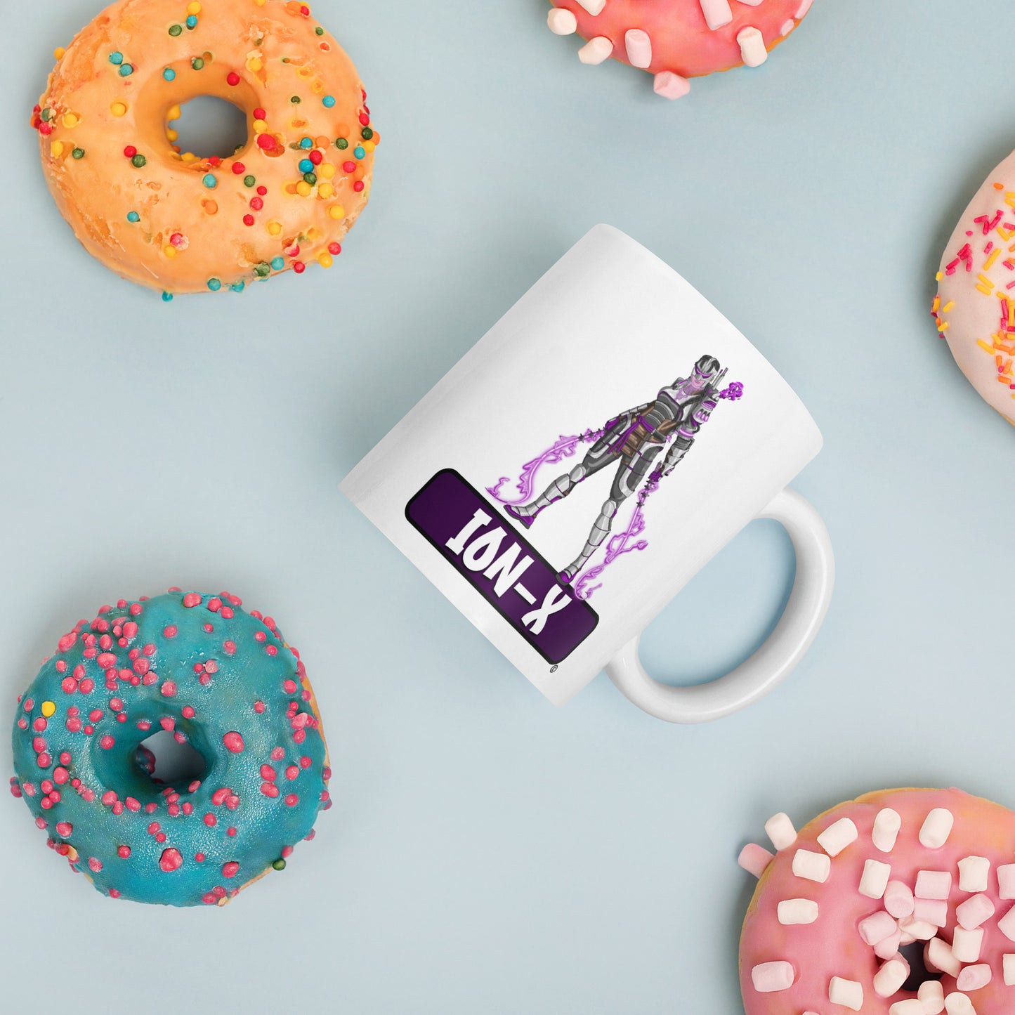 Degraders: Ion-X - White glossy mug