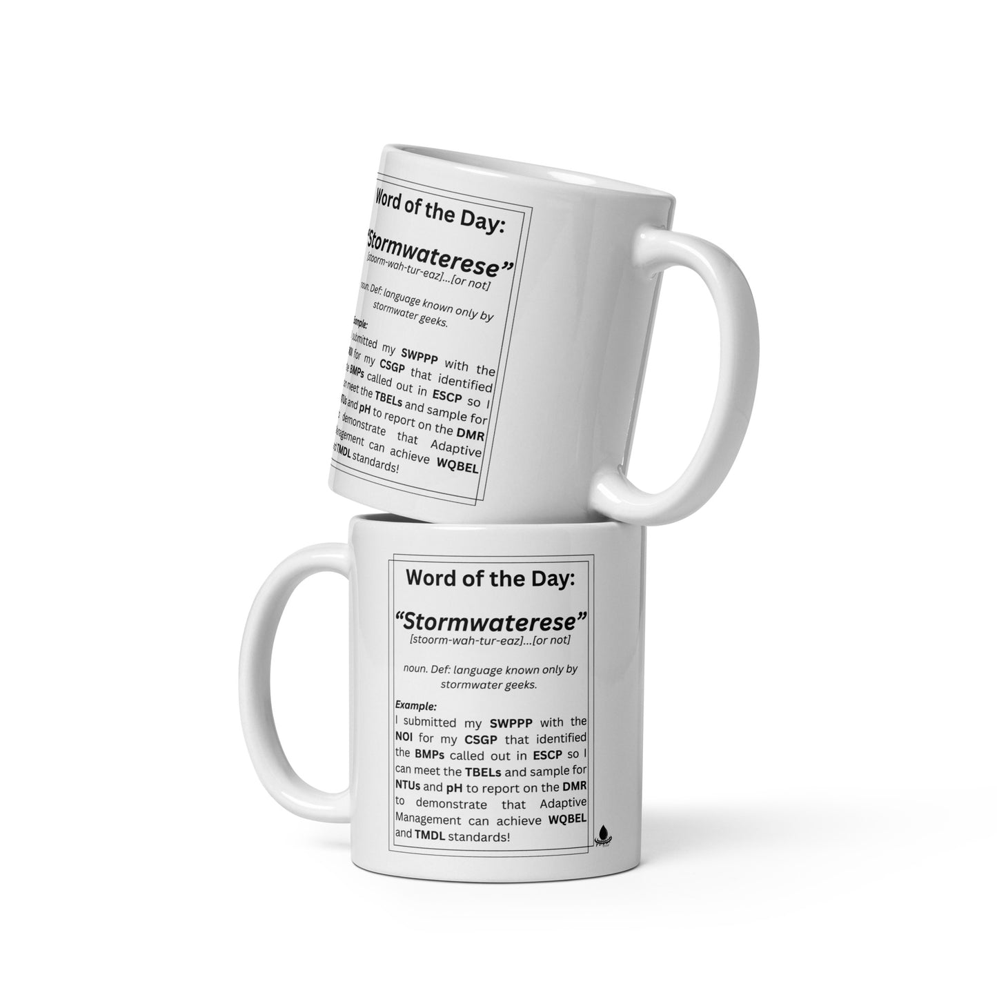 Stormwaterese - White glossy mug