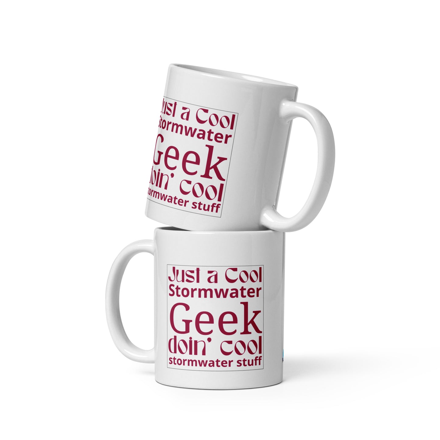 Cool Stormwater Geek (red) - White glossy mug