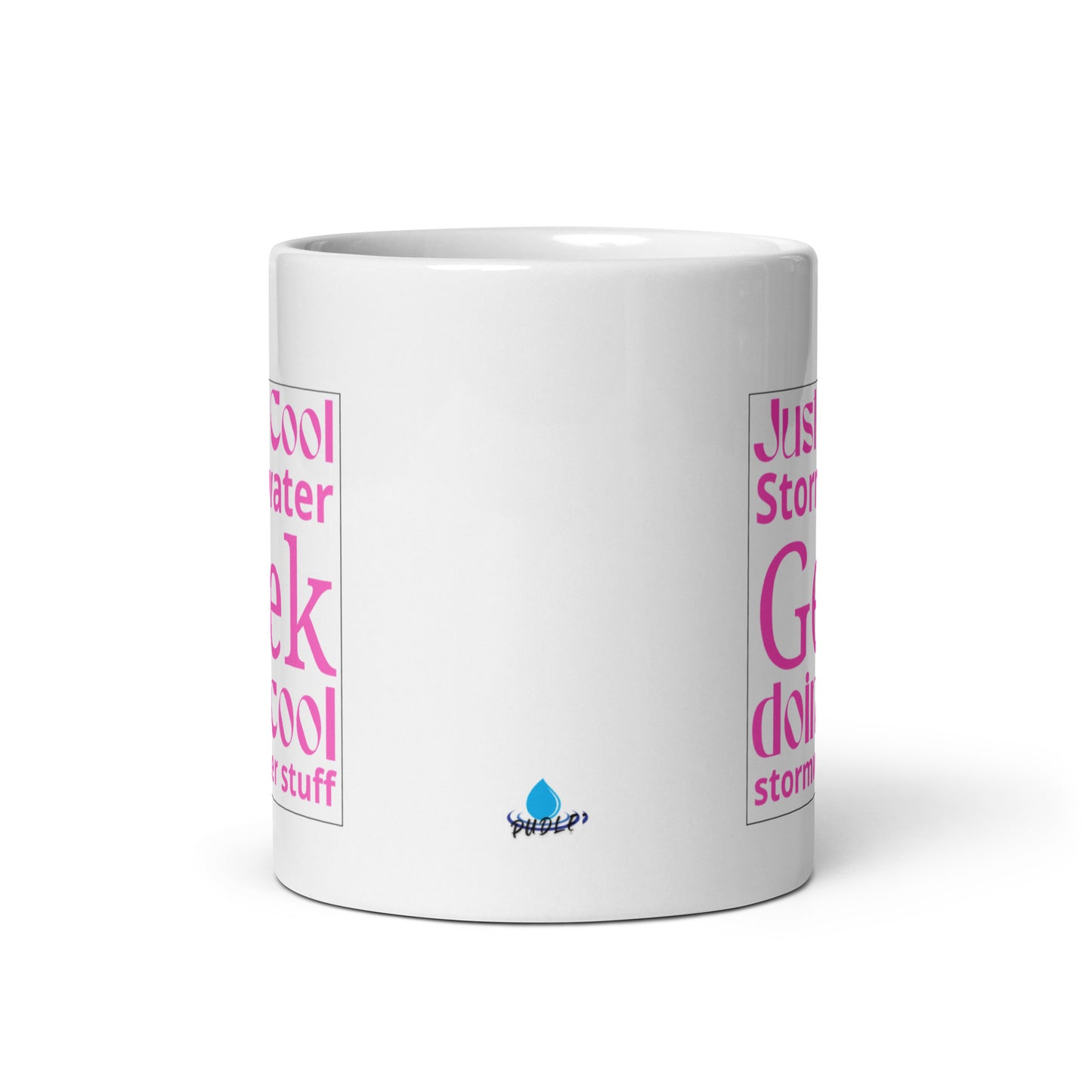 Cool Stormwater Geek (pink) - White glossy mug