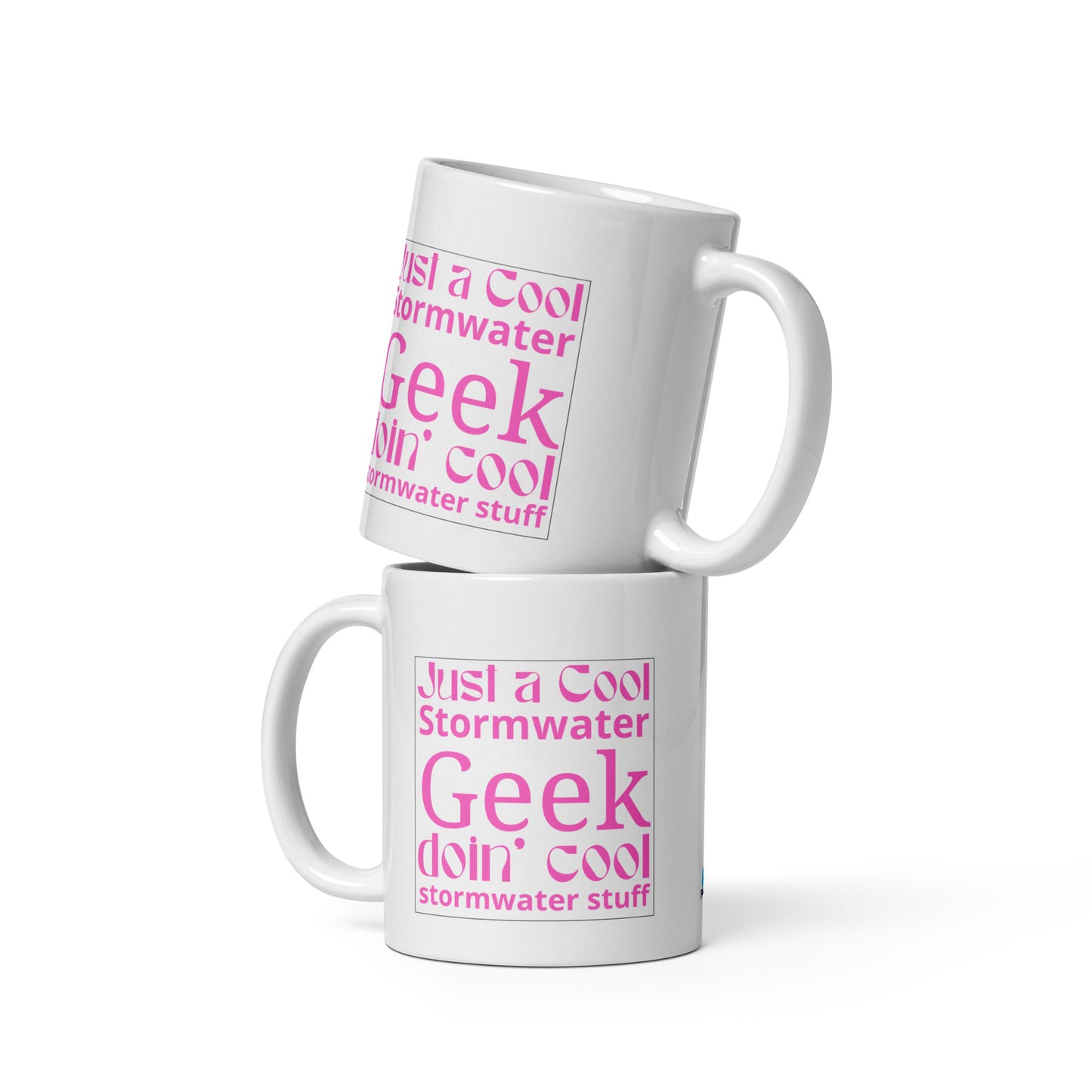 Cool Stormwater Geek (pink) - White glossy mug