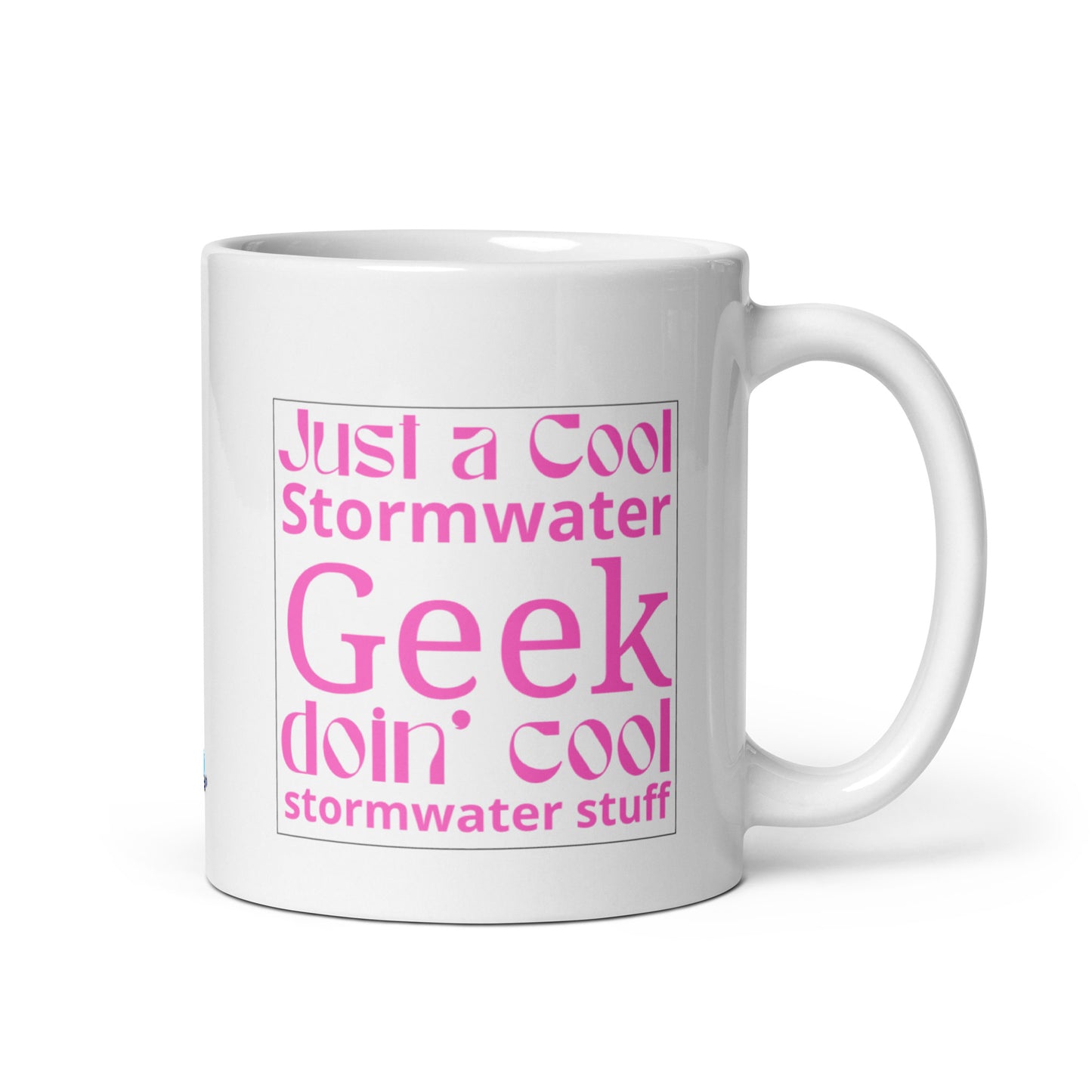 Cool Stormwater Geek (pink) - White glossy mug