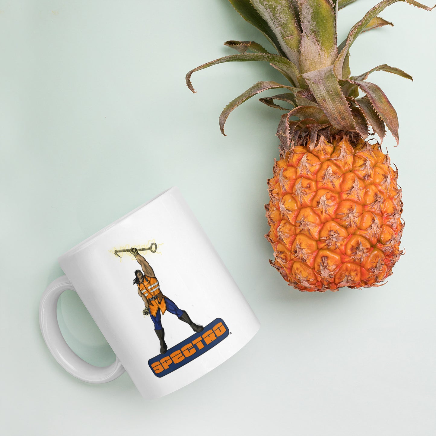 Stormwater Defenders: Spectro - White glossy mug