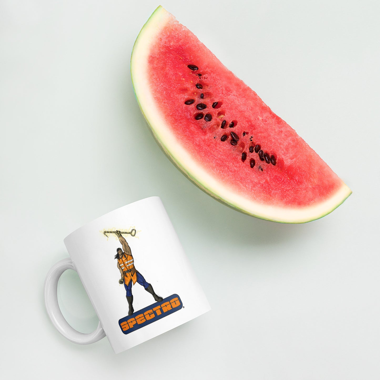 Stormwater Defenders: Spectro - White glossy mug