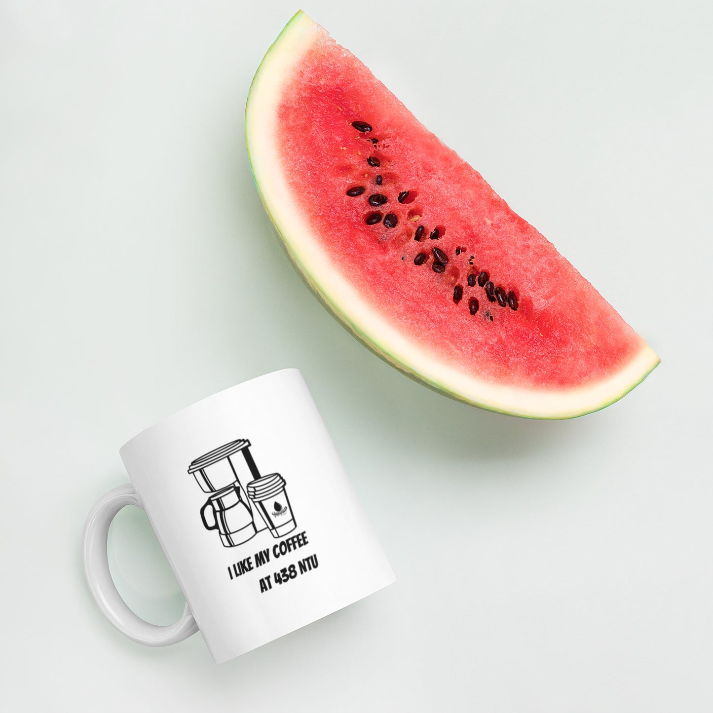 Coffee at 438 NTU - White glossy mug