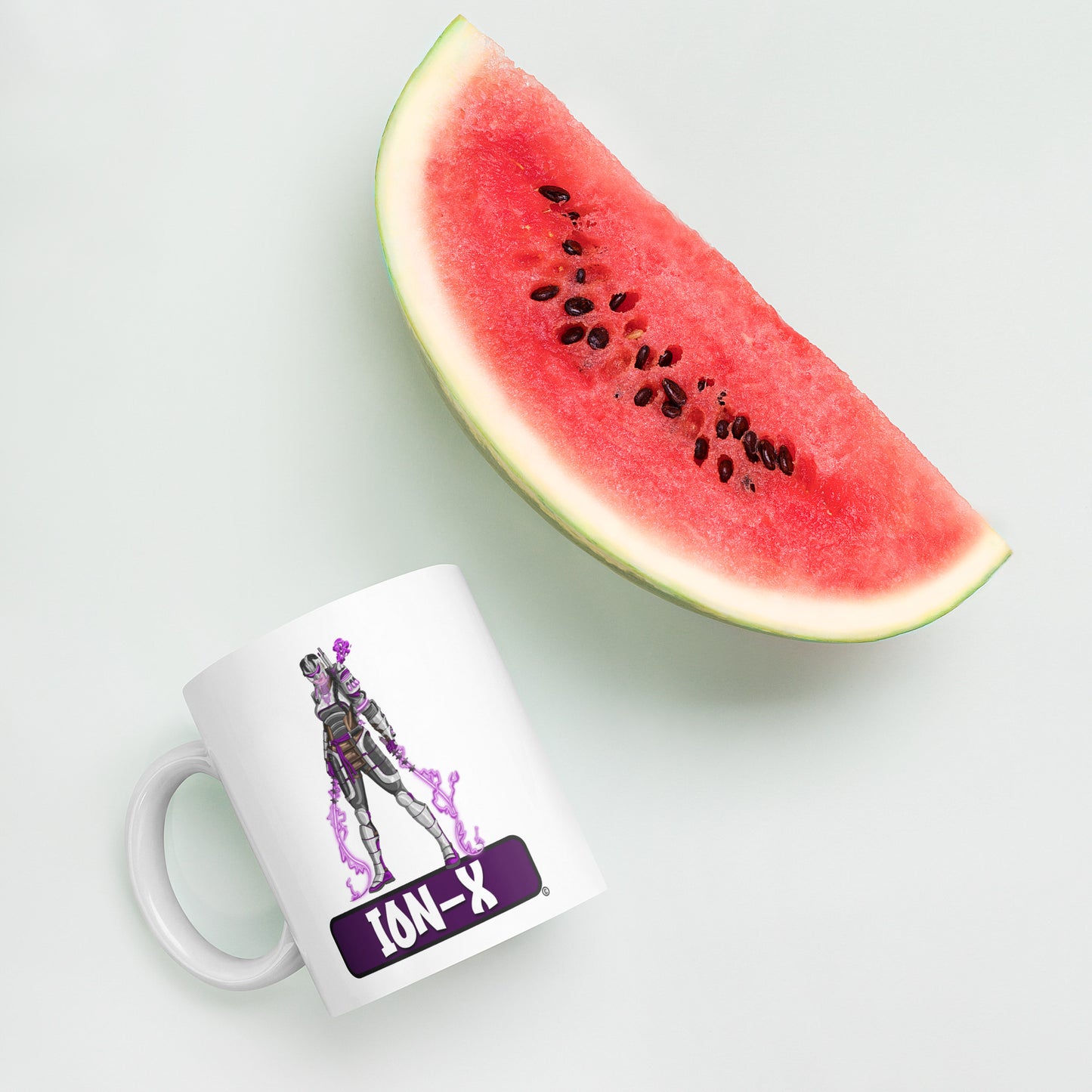 Degraders: Ion-X - White glossy mug