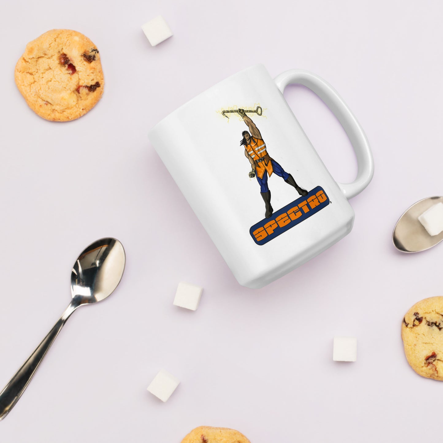 Stormwater Defenders: Spectro - White glossy mug