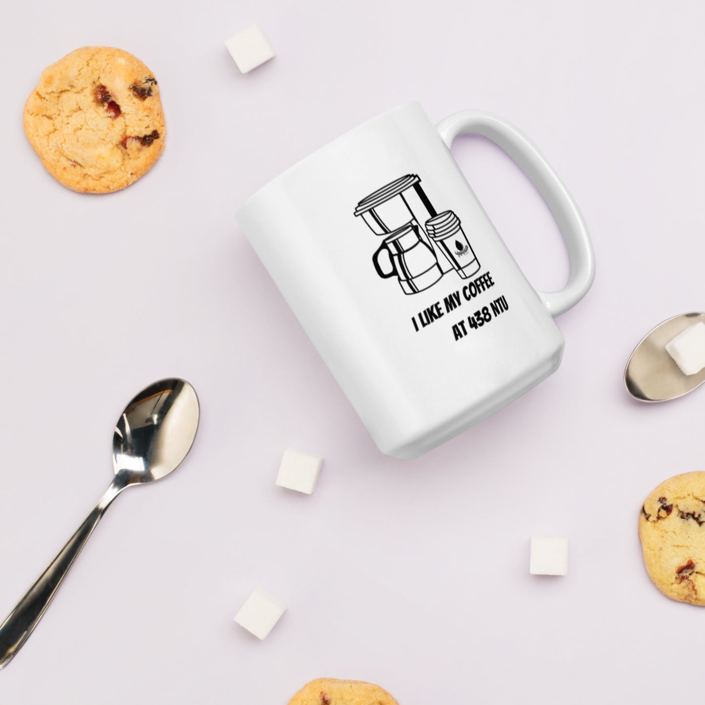 Coffee at 438 NTU - White glossy mug