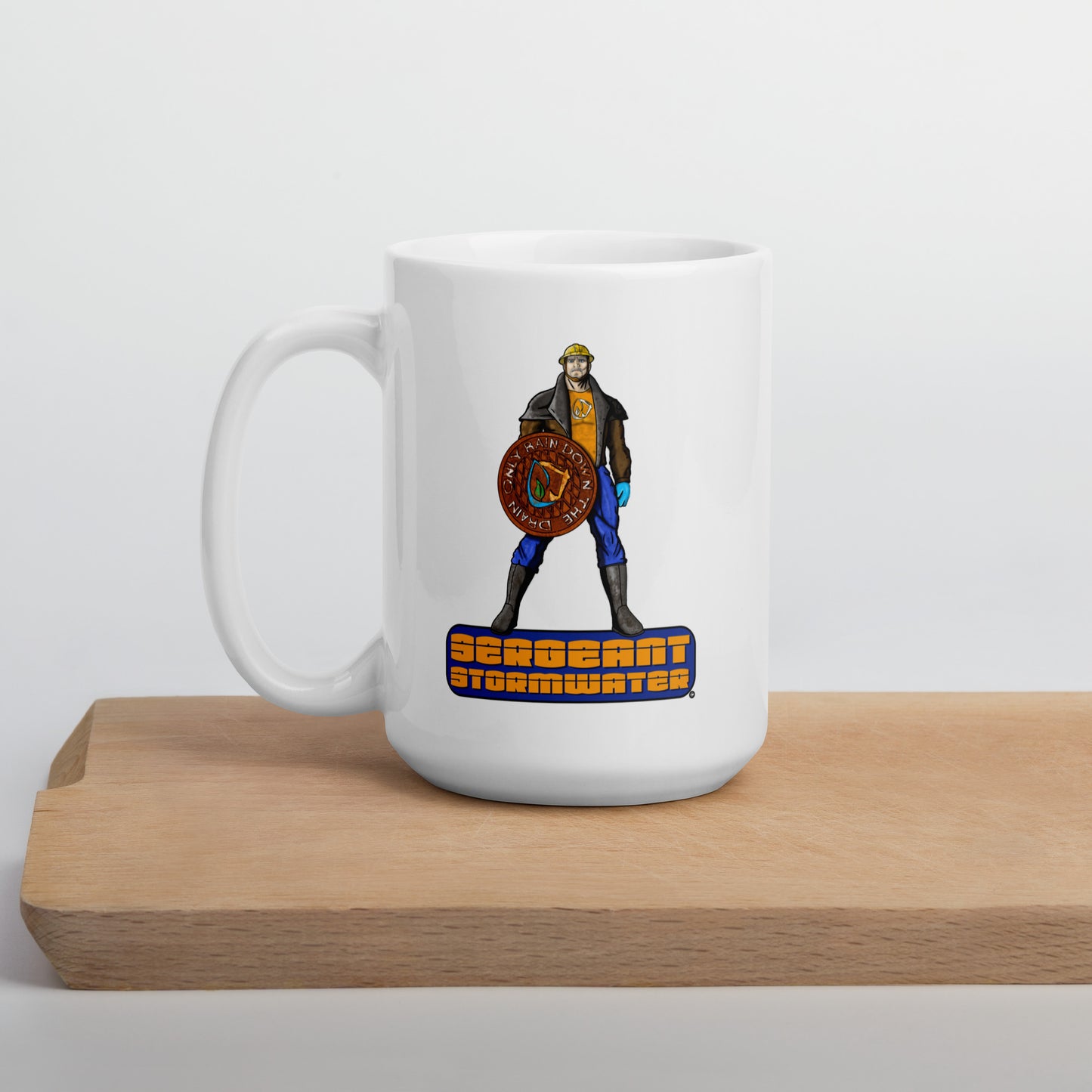 Stormwater Defenders: Sergeant Stormwater - White glossy mug