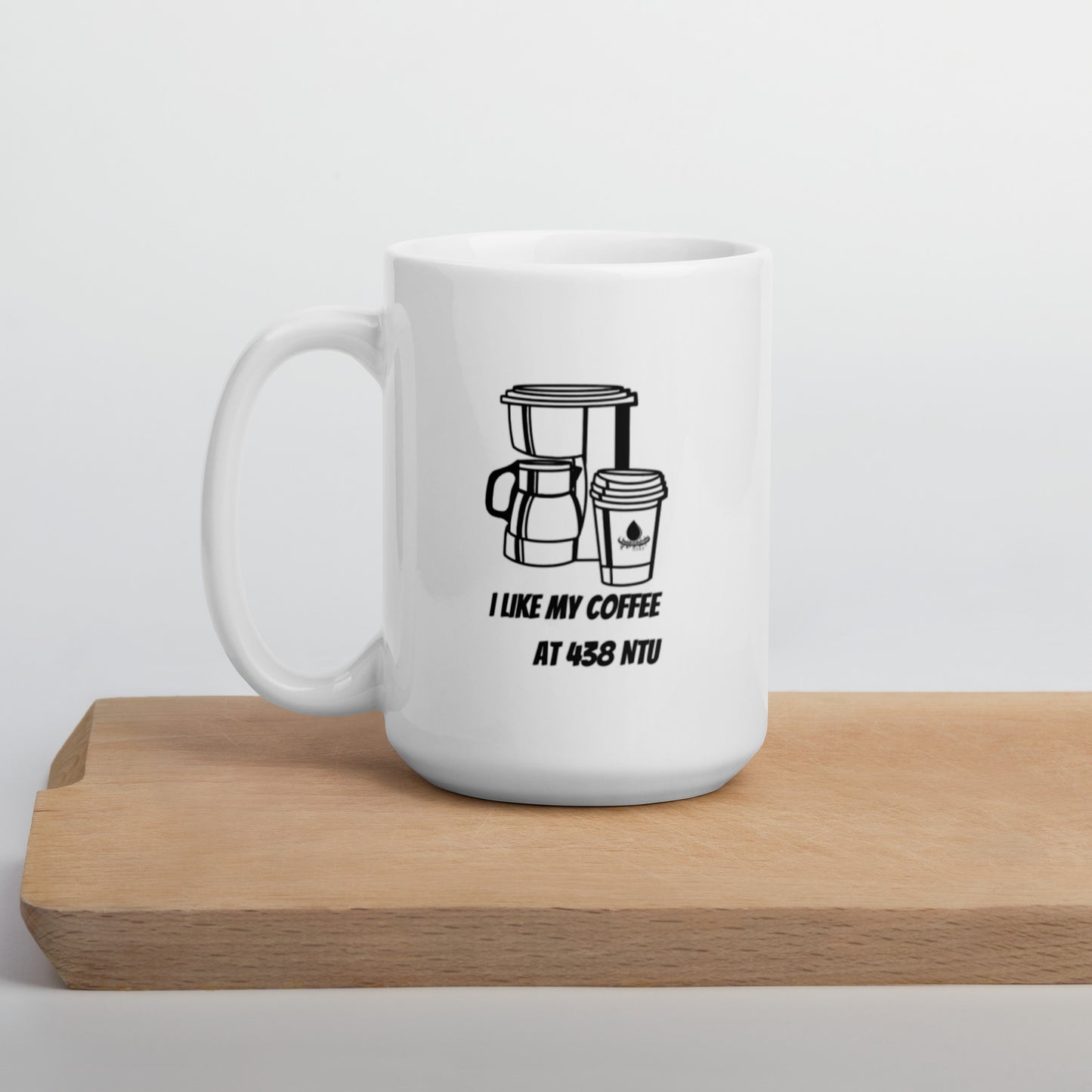 Coffee at 438 NTU - White glossy mug