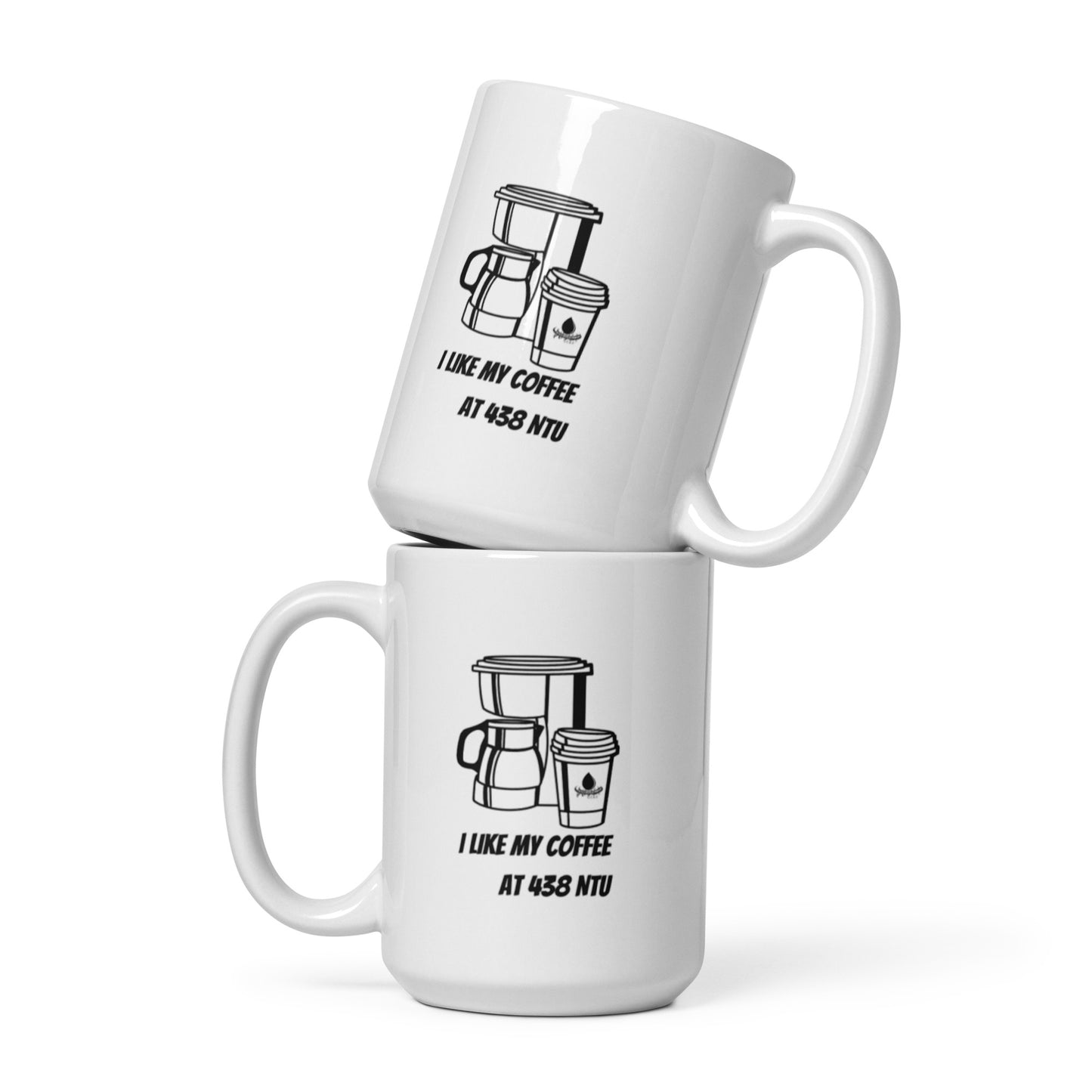 Coffee at 438 NTU - White glossy mug