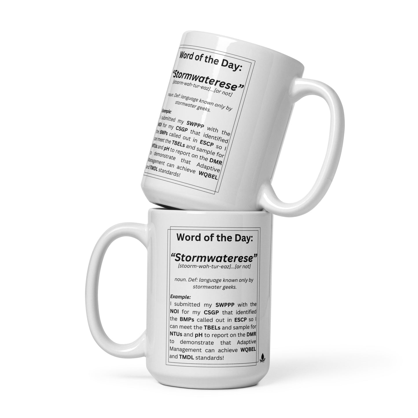 Stormwaterese - White glossy mug