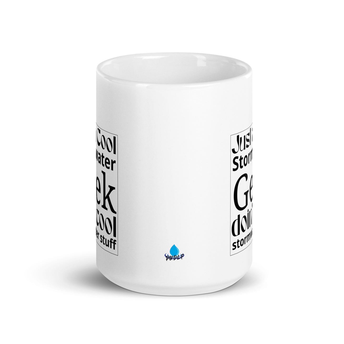 Cool Stormwater Geek (blk) - White glossy mug