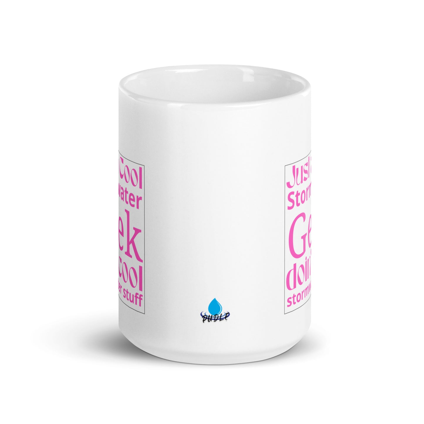Cool Stormwater Geek (pink) - White glossy mug