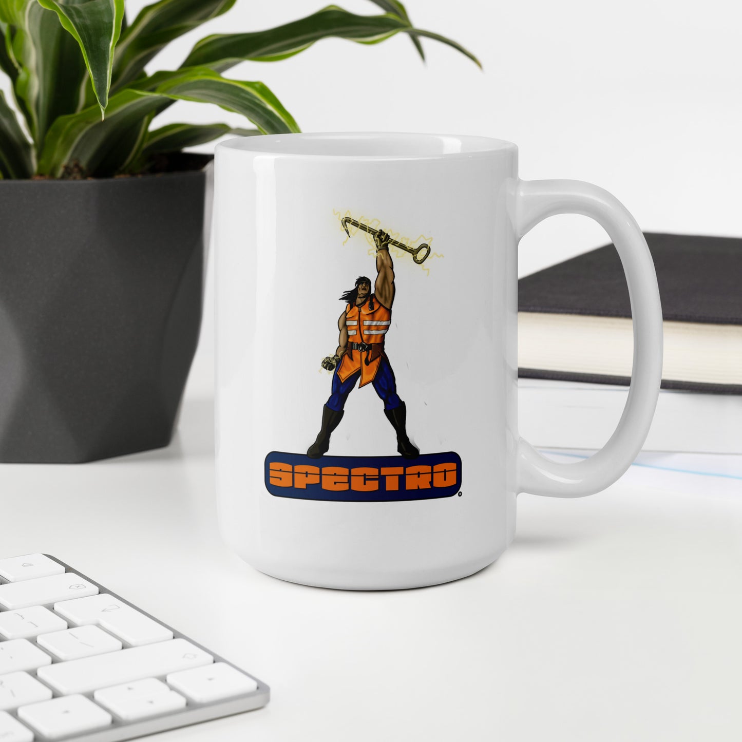 Stormwater Defenders: Spectro - White glossy mug