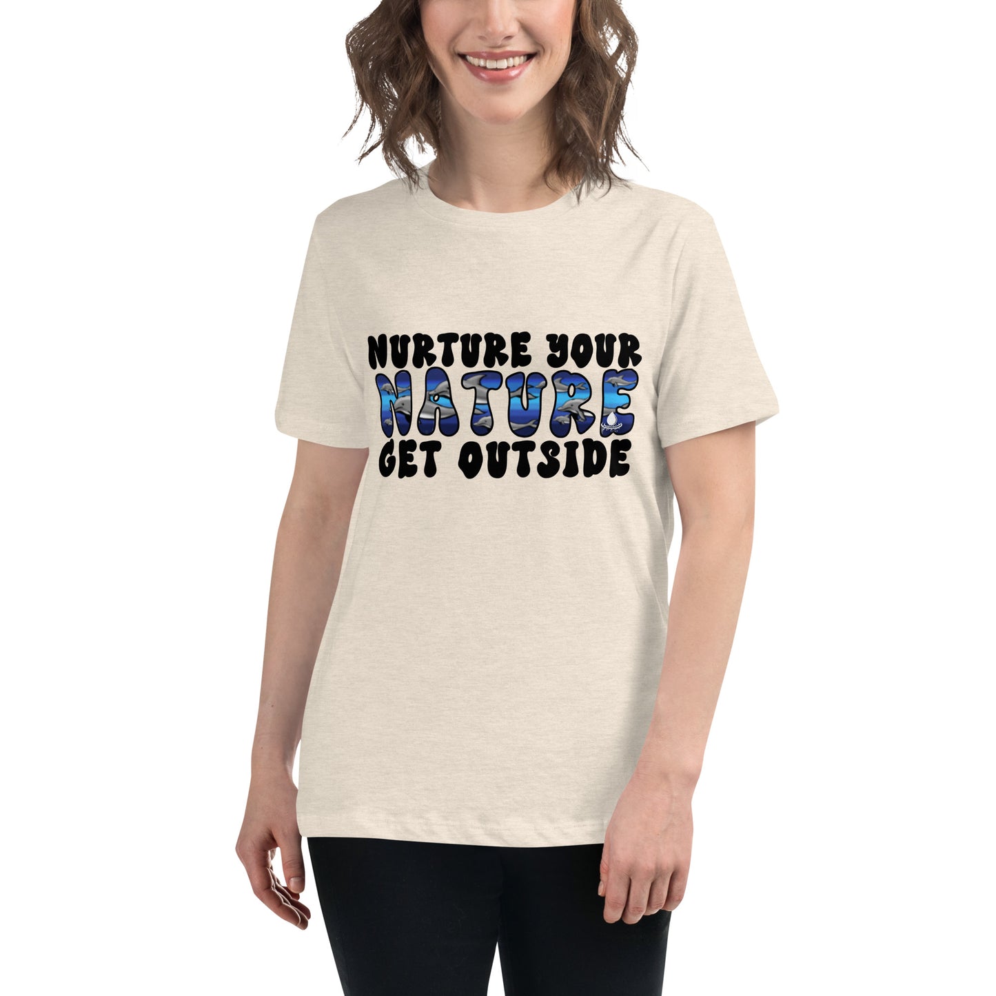 Nurture Your Nature (dolphins) - Women's Relaxed T-Shirt