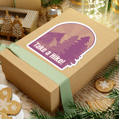 Take a Hike! (sepia) - Kiss-Cut Stickers - Perfect for Outdoor Enthusiasts and Nature Lovers