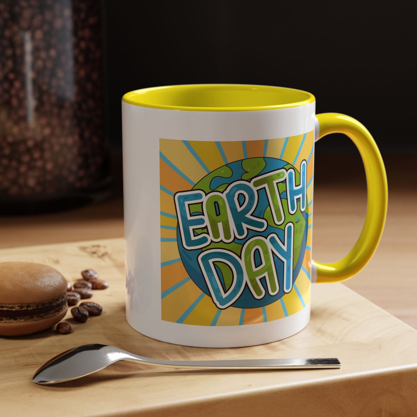 Earth Day Sunburst Coffee Mug — Eco Accent Mug