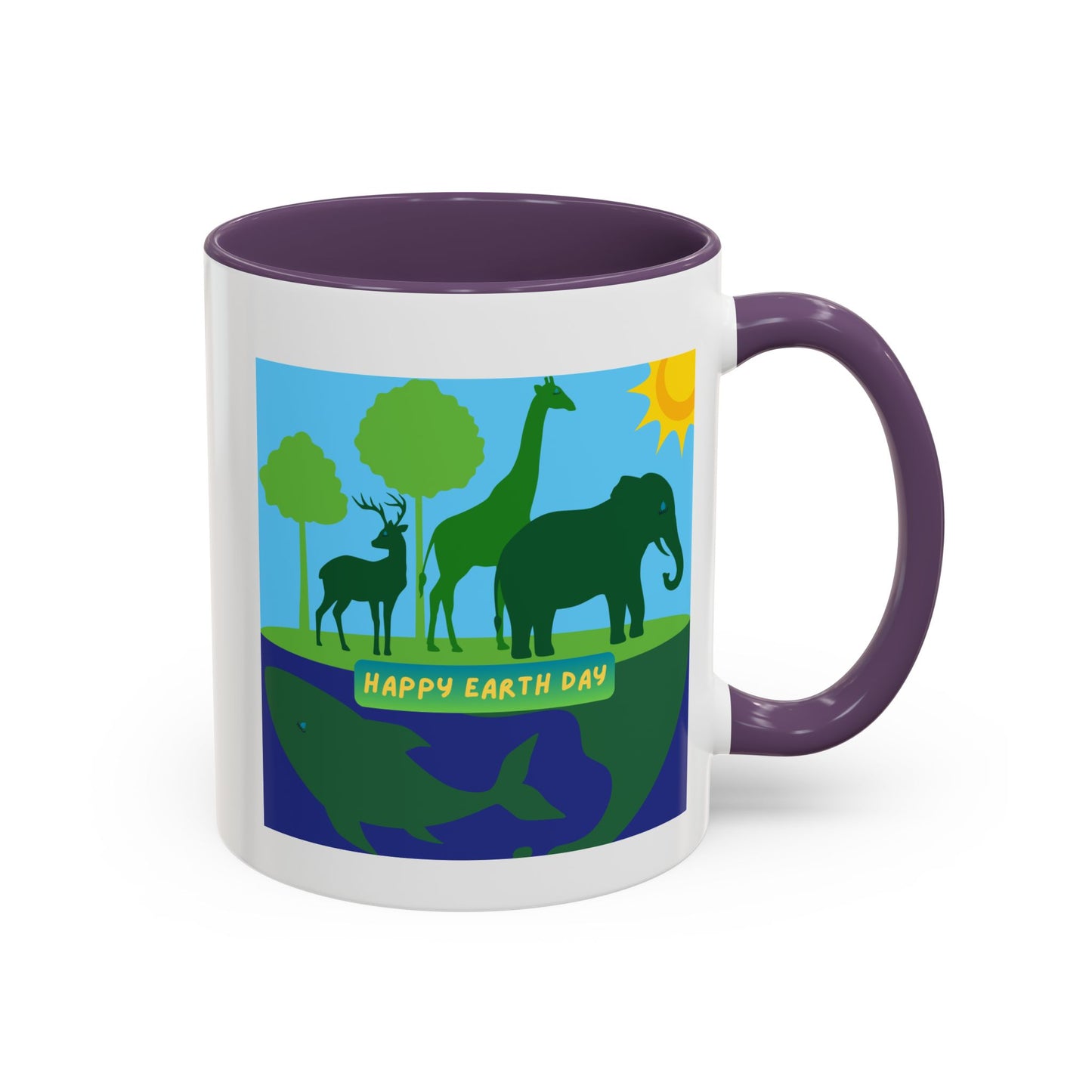 Earth Day Animals Coffee Mug — Eco Accent Mug