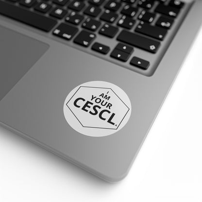 Round Sticker Label Rolls — 'I AM YOUR CESCL' Hexagon Logo Sticker Roll (Customizable Packing & Branding Labels)