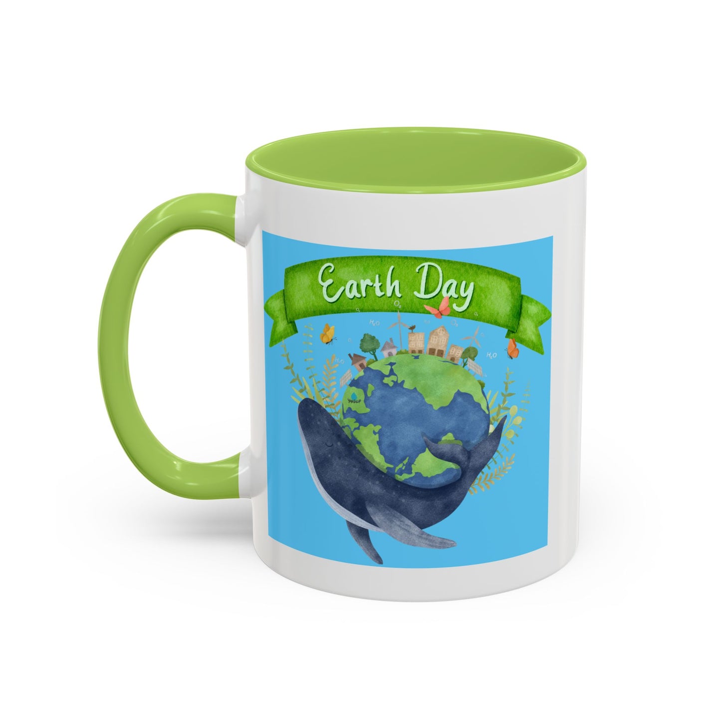 Earth Day Whale Coffee Mug — Eco Accent Mug