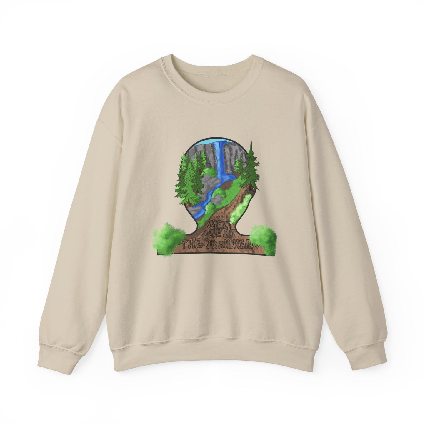 Meet Me at the Trailhead - Nature-Inspired Crewneck Sweatshirt DTG