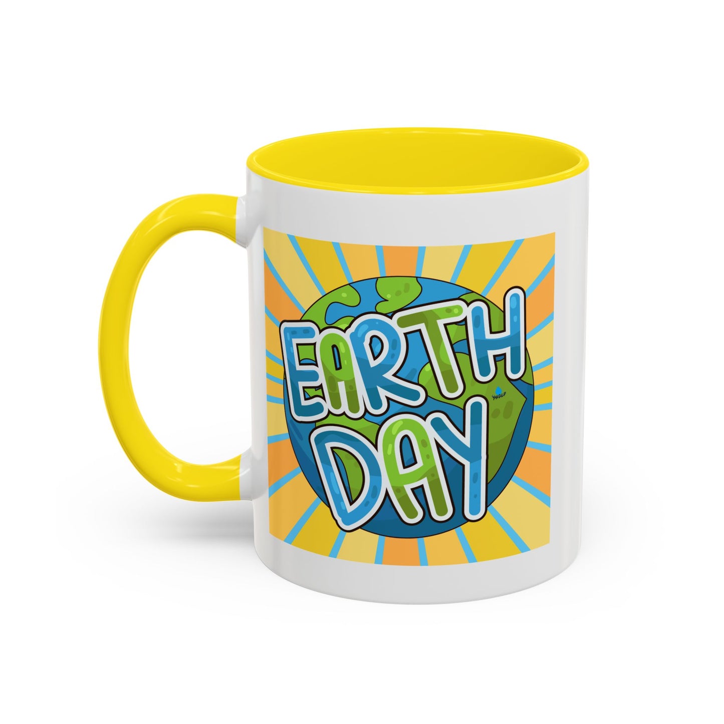 Earth Day Sunburst Coffee Mug — Eco Accent Mug