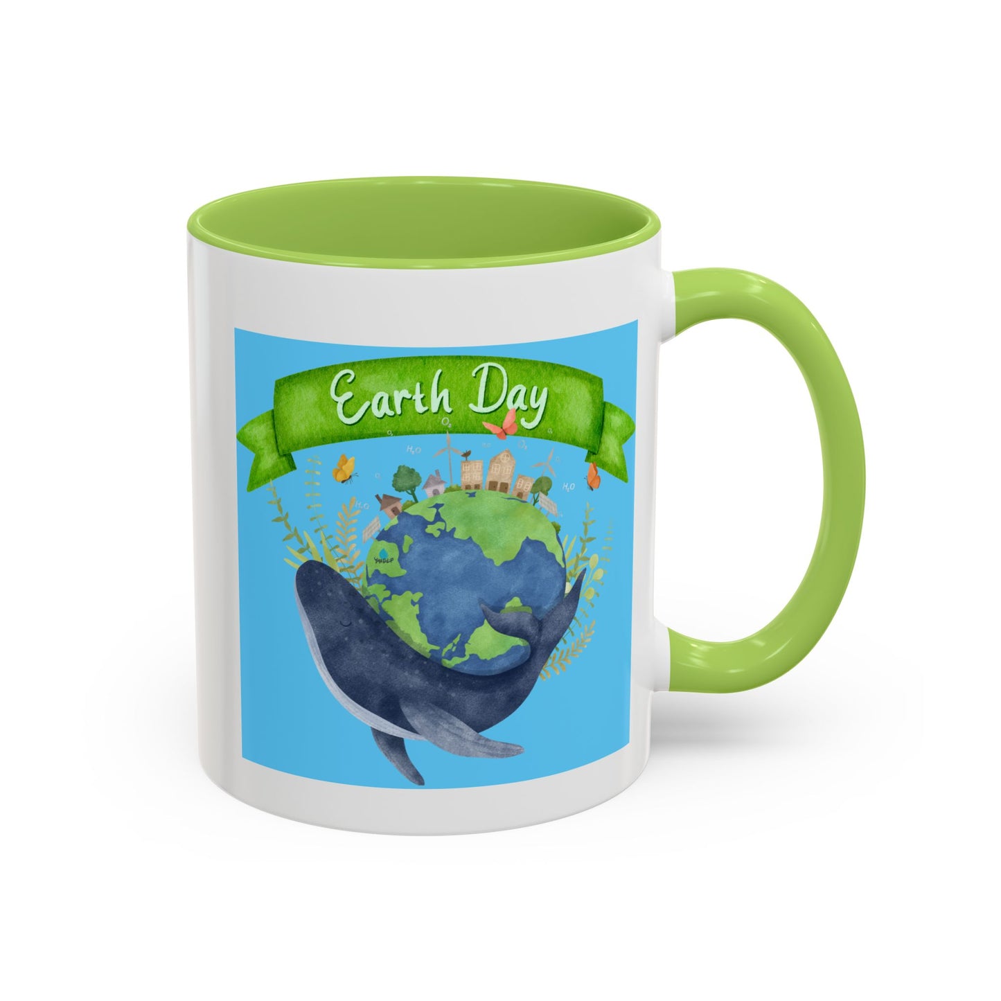 Earth Day Whale Coffee Mug — Eco Accent Mug