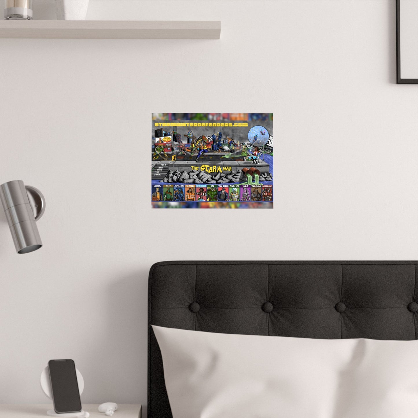 The Storm War - Stormwater Defenders Battle The Degraders Art - Satin Poster (210gsm)