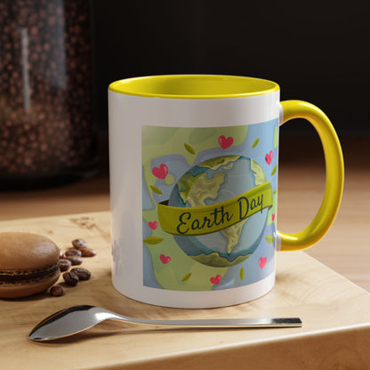 Earth Day Hearts Coffee Mug — Eco Accent Mug
