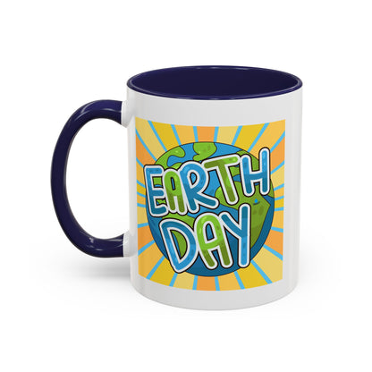 Earth Day Sunburst Coffee Mug — Eco Accent Mug