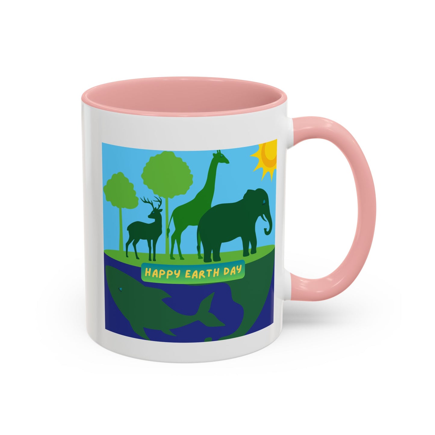 Earth Day Animals Coffee Mug — Eco Accent Mug