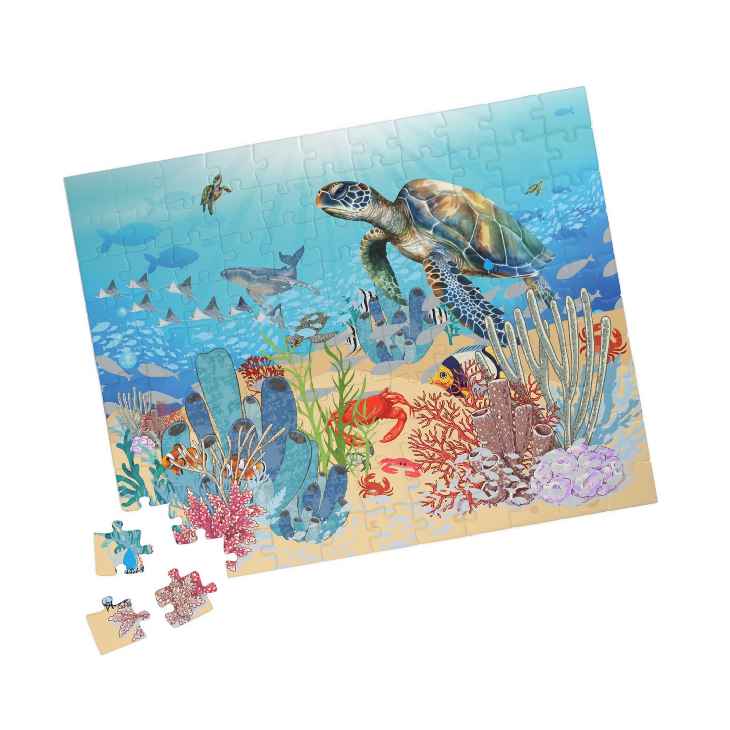 Sea Turtle Reef Jigsaw Puzzle — Ocean Wildlife Puzzle (110, 252, 520 pcs)