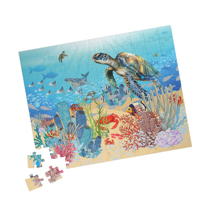 Sea Turtle Reef Jigsaw Puzzle — Ocean Wildlife Puzzle (110, 252, 520 pcs)